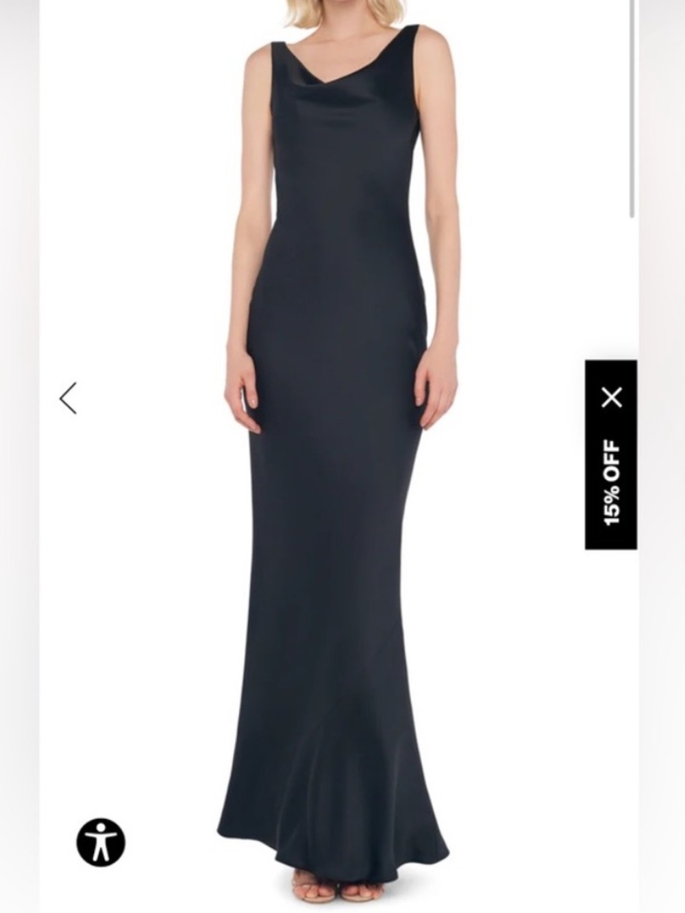 Norma Kamali Black Sleeveless Cowl-Neck Maxi Dress